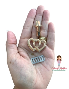 Fecho para bolsa 3,5cm coração (1 unidade)