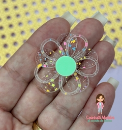 Imagem do Aplique flor miolo candy confete colorido (unidade)