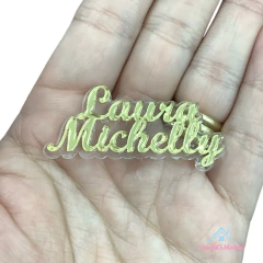 Nome pronto feminino em acrílico (unidade) - CasinhaDi Madeira Aviamentos 