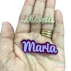 Nome pronto feminino em acrílico (unidade) - CasinhaDi Madeira Aviamentos 