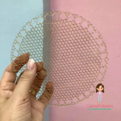 Base crochê acrílico redonda 12cm (unidade) - loja online