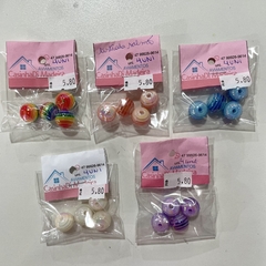 Kit de miçangas redondas com listras cores sortidas - comprar online
