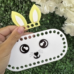 Base crochê acrílico para porta óculos coelhinho 9x18cm (unidade) - CasinhaDi Madeira Aviamentos 