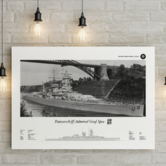 Lámina infográfica Crucero pesado Admiral Graf Spee