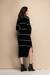 Vestido Tricot Listrado Manga Longa - loja online