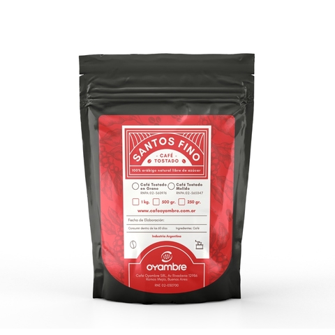 Café Brasil Santos Fino Tostado Molido o en Granos 1Kg
