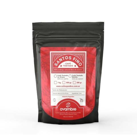 Café Brasil Santos Fino Tostado Molido o en Granos 1Kg