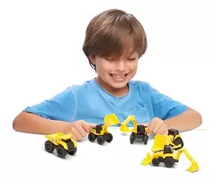Mini Máquinas De Construcción Cat Vehículos X 2 Color Amarillo - tienda online