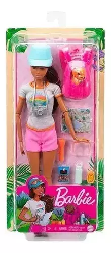 Barbie Muñeca Articulada Caminata Con Cachorro - comprar online