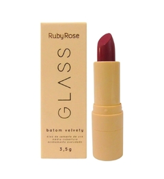 Batom Velvety Ruby Rose Glass 3,5g - Boca Rosada Makeup