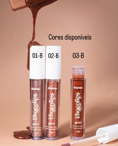 Gloss Labial Chocolate Chocolips 5ml - Dapop - Boca Rosada Makeup