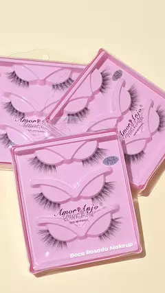 CARTELA com 3 PARES DE CÍLIOS POSTIÇOS 5D Artesanal Sl16- AMOR ANJO