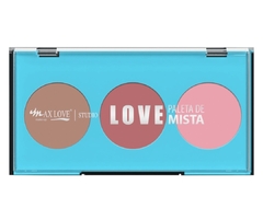 Paleta Trio de Blush/Contorno/Iluminador Versão 01 - MAX LOVE