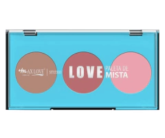Paleta Trio de Blush/Contorno/Iluminador Versão 01 - MAX LOVE
