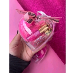 Kit com 2 Glosses Glitter Com chaveiro Pompom - Amor Anjo - Boca Rosada Makeup