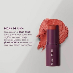 Blush em Bastão Vermelho - Blush Stick Berry Kiss Océane Purple 14g - loja online