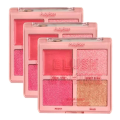 Paleta de Blush e Iluminador Blush & Shine - COR Rosé Gold - Ruby Rose
