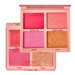 Paleta de Blush e Iluminador Blush & Shine - COR Rosé Gold - Ruby Rose - comprar online