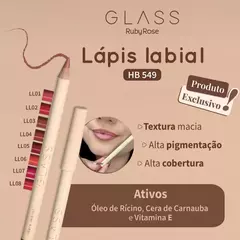 Lápis para contorno Labial- Linha Glass - Ruby Rose - comprar online