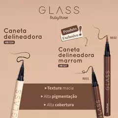 Caneta Delineadora Preta - Linha Glass - Ruby Rose