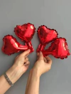 MINI BALÃO METALIZADO CORAÇÃO 10 CM - VERMELHO