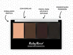 Trio de Sombra Para Sobrancelha com Primer Ruby Rose - comprar online