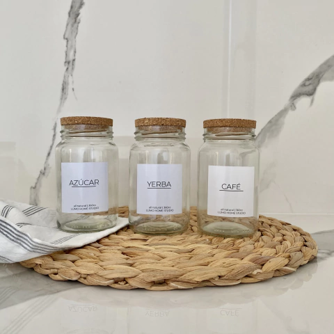 Set x3 Frascos Humahuaca 360 cc con tapa de corcho