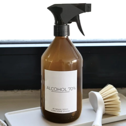 Dispenser Alcohol 70% de vidrio y válvula pulverizadora - comprar online