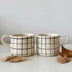 Taza Firenze (líneas cuadrillé) - comprar online