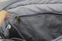 Bolsa transversal cinza modelo pasta - loja online