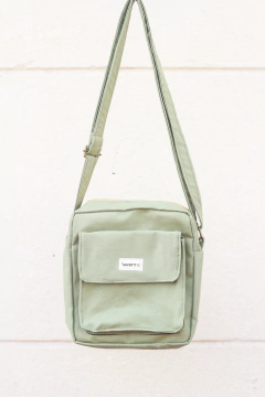 Shoulder bag verde menta com forro impermeável