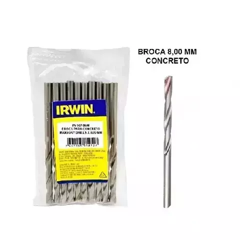 Broca Irwin 8mm 5/16" p/ Concreto Ref. 907 Profissional Durável - comprar online