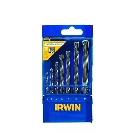 Jogo Brocas Concreto Irwin 3–10mm 7 Peças Ref. 891507 Profissional