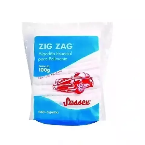 Algodão para Polimento 100g Zig Zag – Macio, Limpa e Dá Brilho
