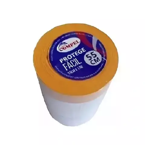 Lona Protege Fácil com Fita Crepe 55cm x 17m Compel Pintura - comprar online