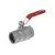 valvula esf 1/2" metal industrial femea x femea alavanca vermelha - comprar online