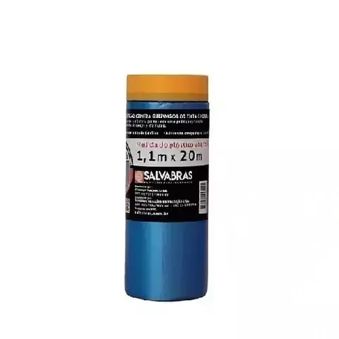 Salva Pintura Lona com Fita Crepe 1,1m x 20m Salvabras - comprar online