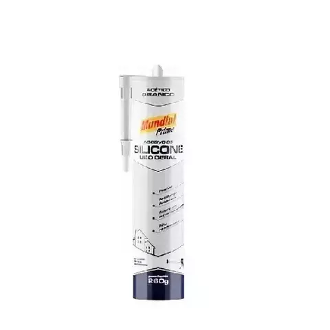 Silicone acético branco 260g Mundial Prime UG vedação durável - comprar online