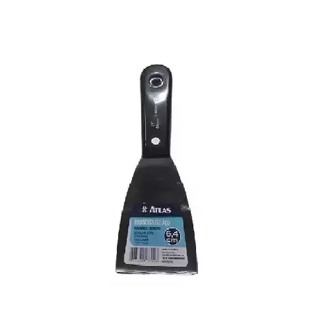 Espátula Aço Cromado 6255/10 Atlas 6cm Cabo Preto Profissional - comprar online