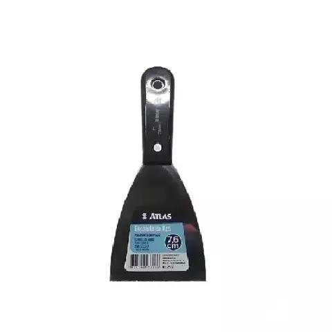 Espátula Aço Cromado 6255/12 Atlas 8cm Cabo Preto Profissional - comprar online