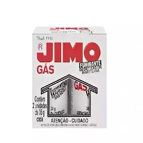 Dedetizador Jimo Gás Caixa c/ 2 Tubos 35g p/ Insetos Rasteiros e Voadores