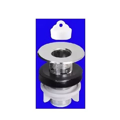 Válvula pvc lavatório com ladrão cromada 7/8 047 fere - comprar online