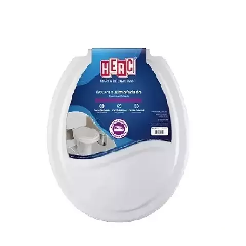 Assento Sanitário Herc Almofadado Branco Universal Confortável - comprar online