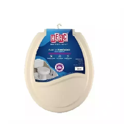 Assento Sanitário Herc Almofadado Bege Universal Confortável - comprar online