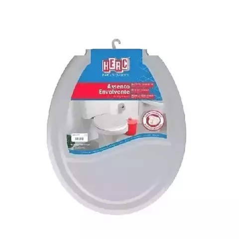 Assento Sanitário Herc Tampa Envolvente Cinza Claro Universal - comprar online