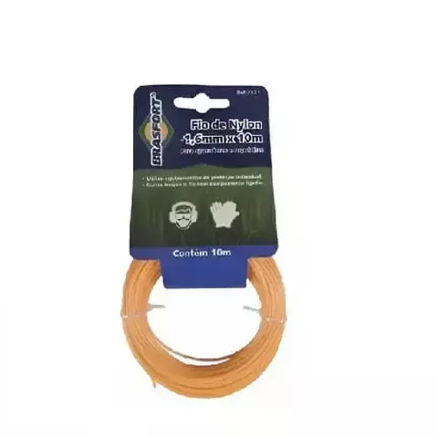 Fio Nylon Roçadeira 2,0mm x 10m Resistente 7533 Brasfort - comprar online