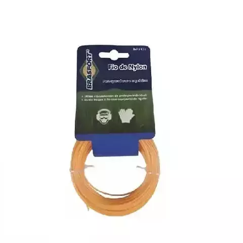 Fio Nylon Roçadeira 2,4mm x 10m Alta Resistência 7534 Brasfort - comprar online