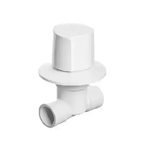 Registro PVC 25mm c/ Canopla Branco 1989-2 HERC Resistente - comprar online
