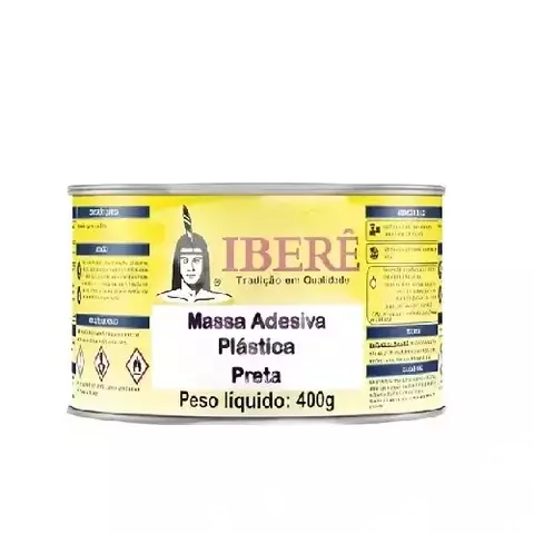 Massa Plástica Adesiva Preta 400g Iberê com Catalisador - comprar online