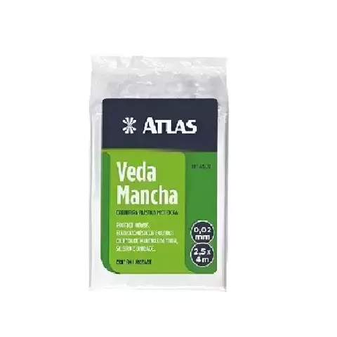 Lona Plástica Atlas Veda Mancha 2,5x4m Proteção p/ Mudança - comprar online